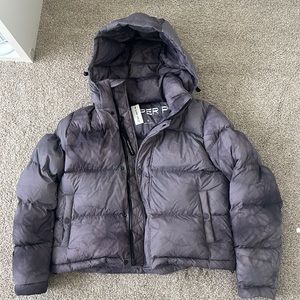 Aritzia Purple Space Dye Super Puff Shorty